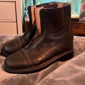 Brown paddock boots